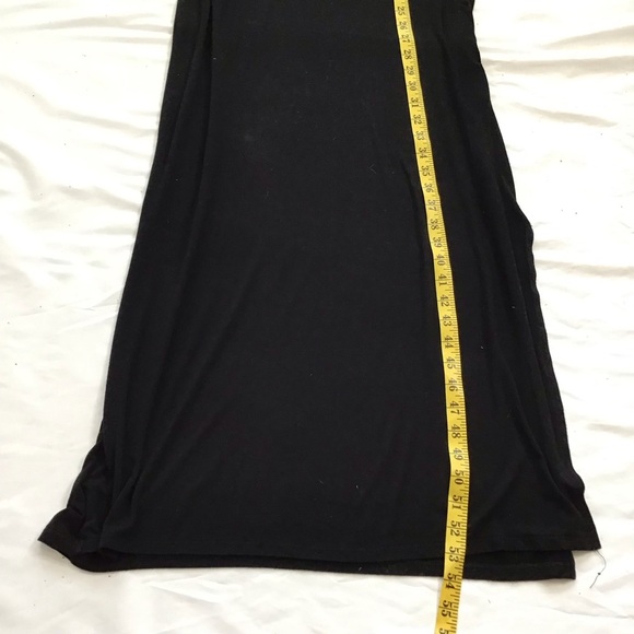 Cynthia Rowley Elegant Black Spaghetti Strap Lace Trim Summer Slip Dress M - Picture 9 of 10